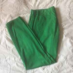Madewell Skinny Ankle Sz 6 green cotton pants